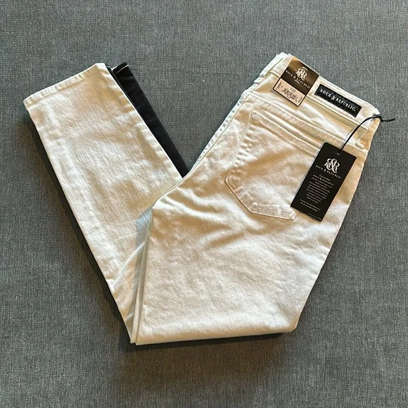 White Pant with Black Stripes down sides of legs - Picture 2 of 6